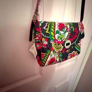 Vera Bradley Paisley scallop trim hipster crossbody purse NWT